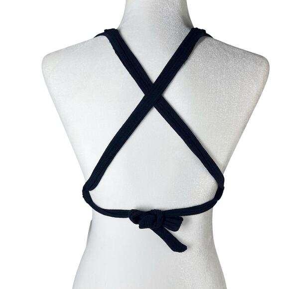 Becca by Rebecca Virtue Cross Back Bikini Top Black - Picture 2 of 10